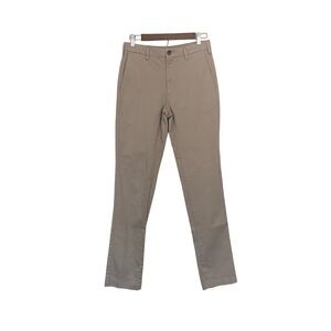 Uniqlo Men's Chino Pants 29‎ x 32 Beige Slim Fit Khaki Stretch Casual Flat Front